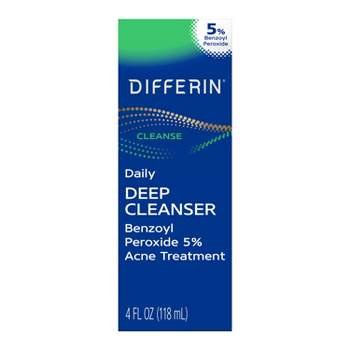Differin Daily Deep Cleanser Acne Face Wash with Benzoyl Peroxide - 4 fl oz