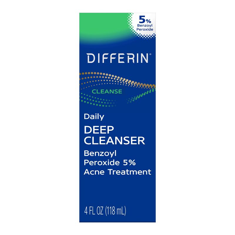 Differin Daily Deep Cleanser Acne Face Wash with Benzoyl Peroxide - 4 fl oz, 1 of 11