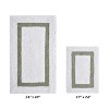 Hotel 2 PC Bath Rug 100% Premium Cotton Tufted Weave Two Tone Reversible Bathroom Rug, Super Soft Absorbent, Machine Washable Bath Mat - 2 of 4