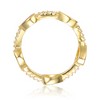 Guili Kids/Teens 14k Yellow Gold Plated with Cubic Zirconia Red Enamel Heart Stacking Ring, size 6 - 2 of 4