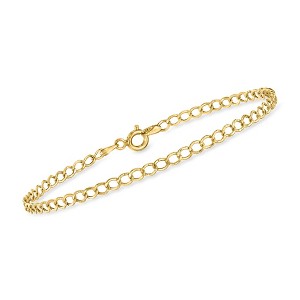 Pure Collection by Ross-Simons Italian 3mm 14kt Yellow Gold Curb-Link Bracelet - 1 of 4