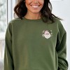 Embroidered Pink Santa Hat - Women's Graphic Sweatshirt - 2 of 4