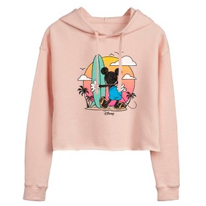 Women's - Disney - Mickey & Friends Cropped Graphic Hoodie - 1 of 3