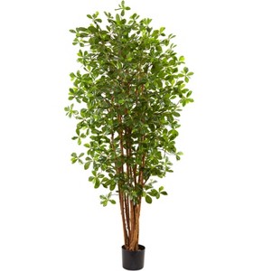 Nearly Natural 6-ft Black Olive Silk Tree - 1 of 4