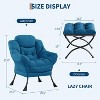 Modern Lazy Chair with Side Pocket, Large Comfy Lounge Armchair for Living Room, Bedroom, Office, Easy Assembly - 2 of 4