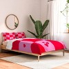 Deny Designs 3pc Queen Angela Minca Grid Pattern Hearts Comforter and Sham Set - 2 of 4