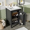 ChicFurnit 20 Inch Bathroom Vanity with Sink Freestanding Storage Cabinet with Soft Close Door Adjustable Shelf for Bathroom, 19.25"*18"*33.8" - 2 of 4