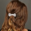 Unique Bargains Grace Crystal Bow Hair Barrettes 1 Pc - 2 of 4