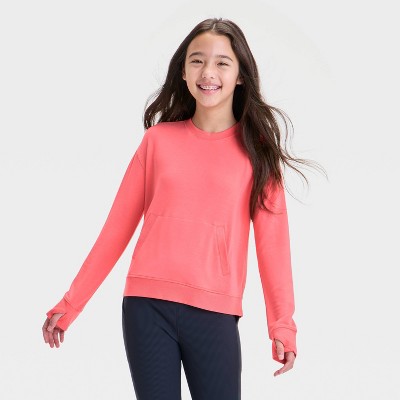 Girls' Cozy Lightweight Crewneck Sweatshirt - All In Motion™