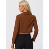 Allegra K Women's Long Sleeve Open Front Notched Lapel Business Cropped Blazers - 4 of 4