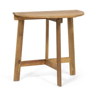 Maggift Patio End Table, Waterproof Portable Patio Small Side Table for Garden, Balcony, Courtyard, Poolside, Patio, Brown, 30.75"*18"*30"