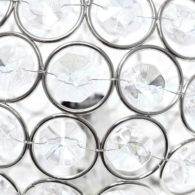 8" Chrome Crystal Orb Nightstand Lamp with Adjustable Toggle Control