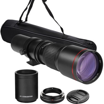 Bower 500mm/1000mm f/8 Manual Super Telephoto Lens for Nikon D7500 D5600