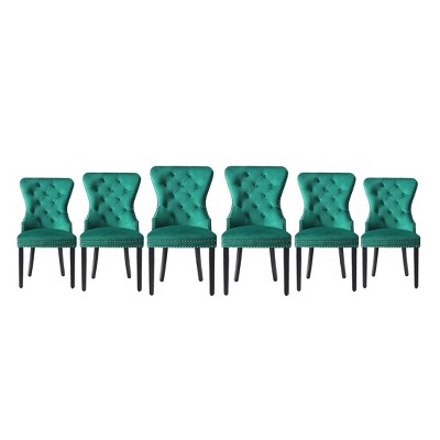 WestinTrends Wordford Velvet Upholstered Tufted Dining Chairs (Set of 6)