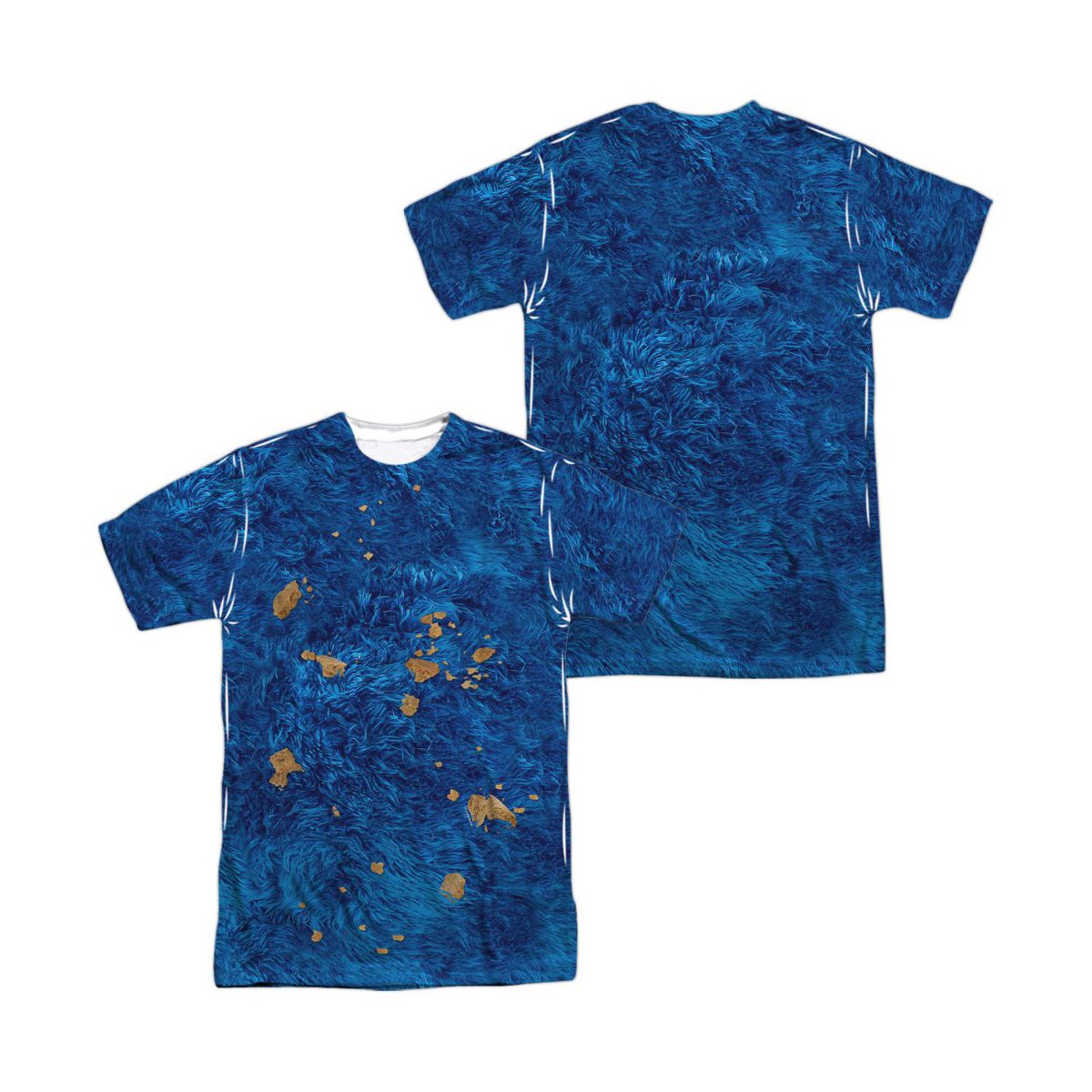 Popfunk Sesame Street Cookie Monster Front-Back Print Adult Sublimated Halloween Costume T-Shirt