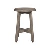 DecoTeak® Shoji® 18" Teak Wood Shower Stool with 12" Round Seat in Antique Gray Finish - 3 of 4