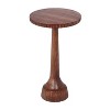 HDZNVF Mango Wood Round End Table - 4 of 4