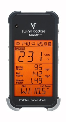 Voice Caddie SC200 Plus Swing Caddie Portable Golf Launch Monitor | Doppler Radar- Smash Factor, Swing & Ball Speed Flight Metrics, Carry & Loft Angle