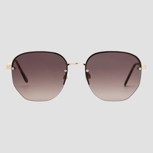 Women's Metal Round Sunglasses with Gradient Lenses - Universal Thread™ Gold - 1 of 2