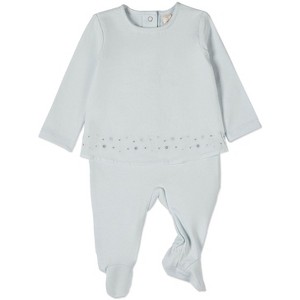 MiniMoi Baby and Toddler Boys "Small Dots" Cotton Rich Double Layer Footie Cloud - 1 of 3