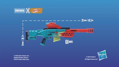  Nerf Fortnite Storm Scout Blaster, Nerf Scope, 6-Dart