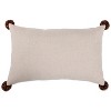 Pillow Perfect 11.5"x18.5" 'Boo' Banner Lumbar Throw Pillow Beige/Black/Orange: Cotton Fabric, Indoor Use, Halloween Decor - 2 of 4