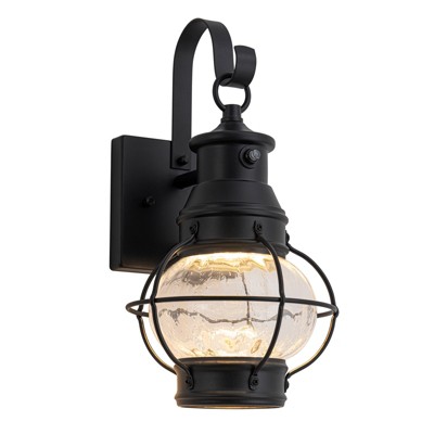 LLHZSY Retro Lantern LED Outdoor Wall Light Sconce With Dusk to Dawn Sensor