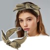 Unique Bargains Women's Double Layered Bow Knot Headband Hairband Accessories 2.6 Inch Wide 1Pc - 2 of 4