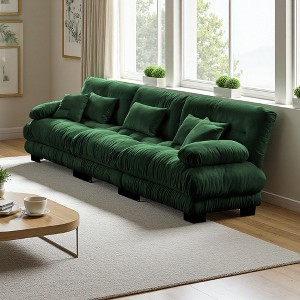 3-Seater Chenille Modular Sofa with Bolster Arms - 1 of 4