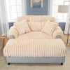 Whisen 65.25" Cloud Chaise Sofa, Modern Chaise Lounge Sofa, Cozy Plush Couch with Two Throw Pillows - 3 of 4