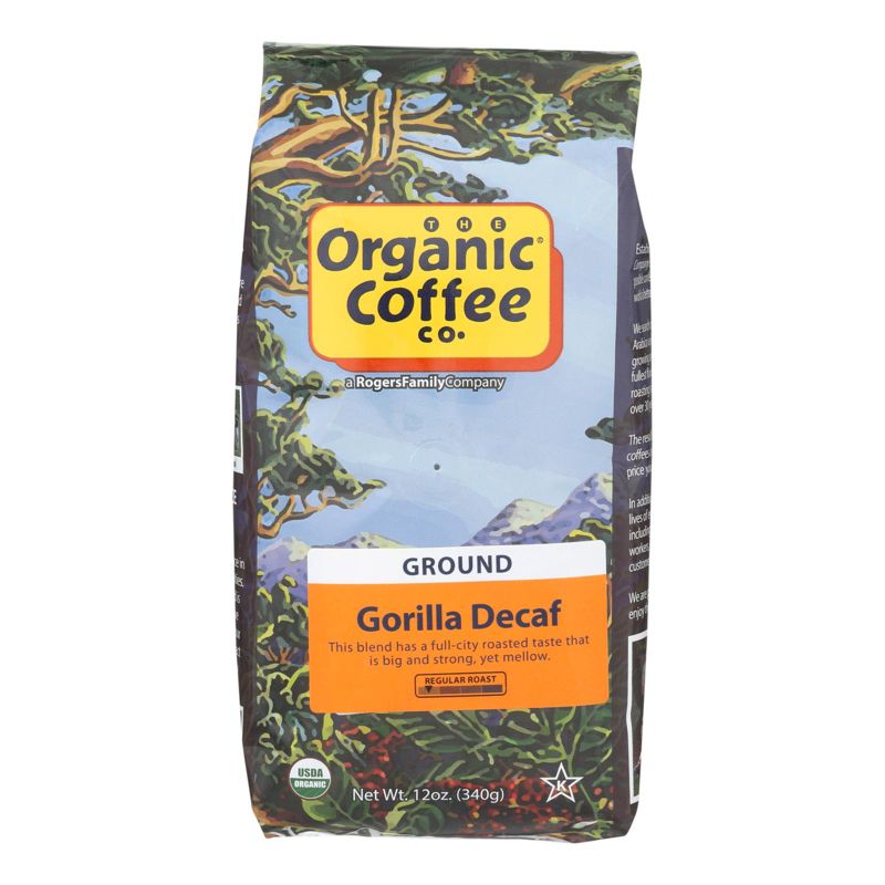Organic Coffee Company Gorilla Decaf Ground Regular Roast - Case of 6/12 oz Bags, 2 of 7