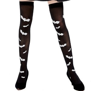 BABYYER Women's 2 Pairs Thigh High Stockings, Breathable and Good Elasticity for Halloween, Cosplay, Party and Festival - 1 of 4