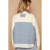 Women's Contrast Floral Quilted Jacket - POL - 3 of 4