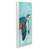 Stupell Industries Sea Turtle Underwater Ocean Mosaic Style Collage Framed Giclee Art, White, 10" x 24" - 2 of 4