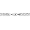 Black Bow Jewelry 4.3mm, 14K White Gold, Solid Miami Cuban (Curb) Chain Bracelet - 3 of 4
