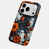 HTUTWOO Halloween iPhone 17/Pro/Pro Max/Air Phone Cases, 3D Clay Effect Flowers and Pumpkins Case, Ghost Magnetic Phone Case - 2 of 4