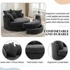 CLIHOME 360° Swivel Accent Barrel Chair with Storage Ottoman & 4 Pillows, Modern Chenille Leisure Chair Round Accent - 4 of 4