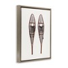 Stupell Industries Minimal Winter Snow Shoes Black Framed Floater Canvas Wall Art - 3 of 4