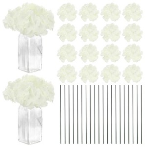 Unique Bargains Plastic Durable Realistic Reusable Silk Hydrangea Flowers with Stems for Home Decor/Wedding 9.84 In - 1 of 4