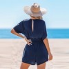 Women's Chic Navy Romper with Relaxed Beach Vibes - Cupshe - 3 of 4