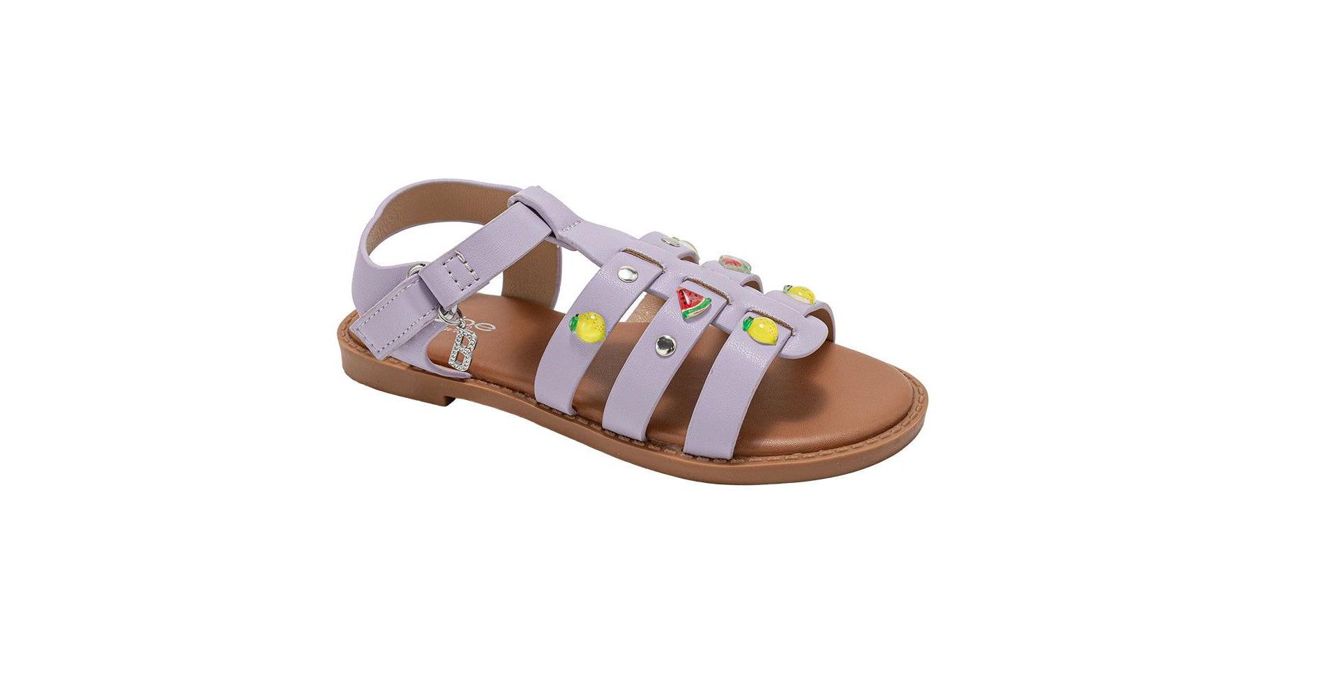 bebe Girl's Sandals – Strappy Flat Sandals and Studded Summer Shoes (Toddler/Little Kid/Big Kid)