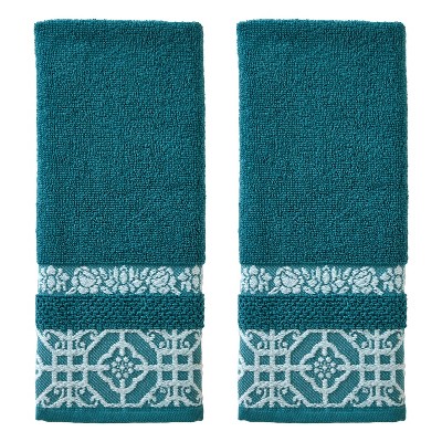 Allover Pattern Hand Towel Black/Khaki - Opalhouse™