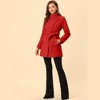 INSPIRE CHIC Women's Classic Stand Collar Long Sleeve Winter Belted Long Coat - 3 of 4