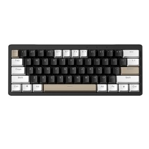 Wired gaming mechanical keyboard gasket structure hot-swappable computer office game silent keyboard (black) - 1 of 1
