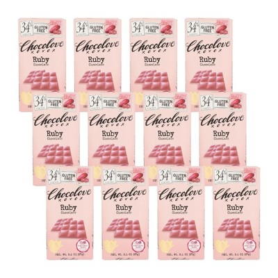 Chocolove Ruby Chocolate Bar - Case of 12/3.1 oz