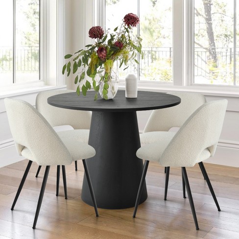 Black circle table and chairs hot sale