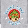 Men's - Teenage Mutant Ninja Turtles - Peace Love Pizza Graphic Fleece Sweatshirt - 2 of 4