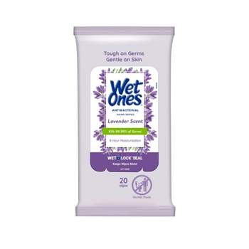 Wet Ones Antibacterial Hand Wipes Lavender - 20ct