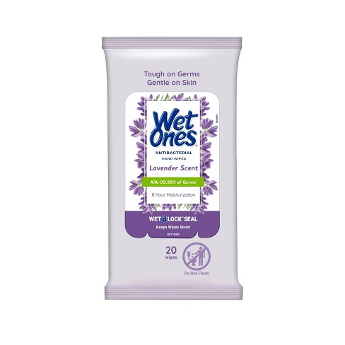 Wet Ones Antibacterial Hand Wipes Lavender - 20ct : Target