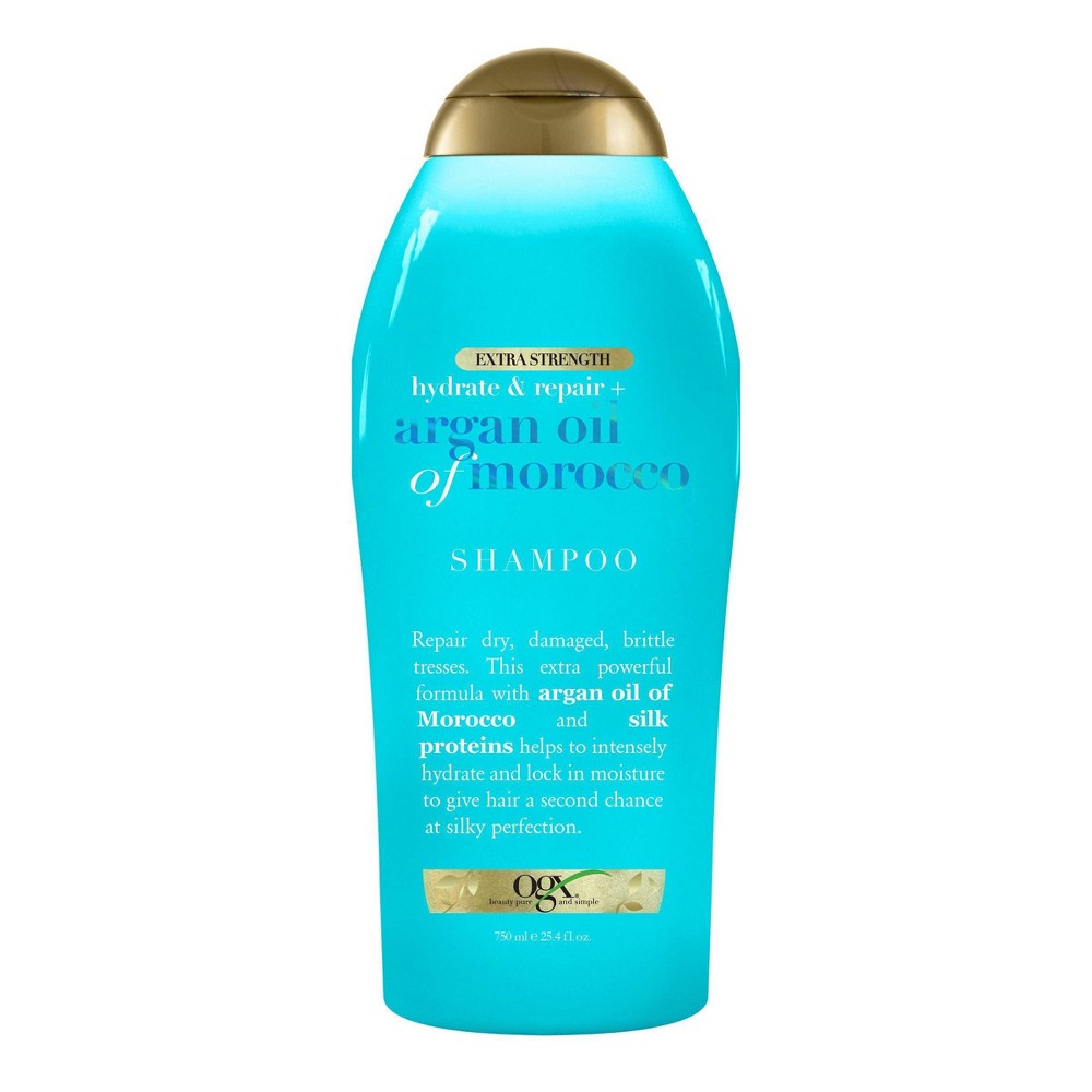 Photos - Hair Product OGX Extra Strength Argan Oil of Morocco Shampoo for Dry, Damaged Hair - 25 
